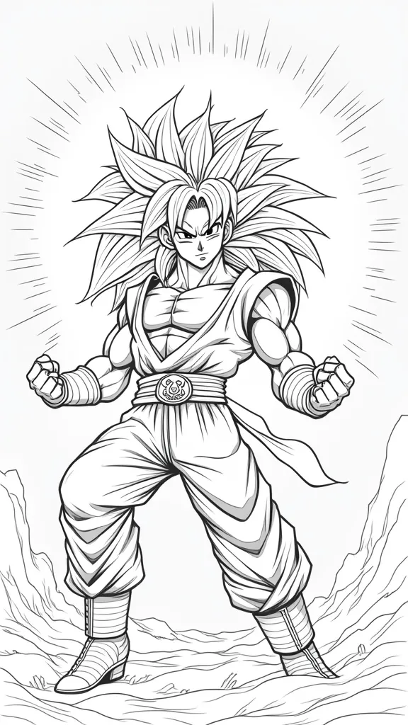 coloriage goku ultra instinct